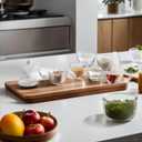 16pc Set of Small Glass Bowls with Airtight Lids - 8oz Stackable Custard Cups - 8 Clear Mise en Place Food Prep Bouillon Cups & Mixing Bowls + 8 Lids for Sauces Dips, Nuts Oats, Candy Dessert, Cereal.