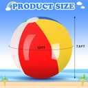 12 Foot Giant Inflatable Beach Ball Jumbo Rainbow Colored Beach Ball Large Beach Ball Big Pool Ball Inflatable Beach Ball Sport Beach Ball Jumbo Toy for Swimming Pool Water Game Toy Party Decor
