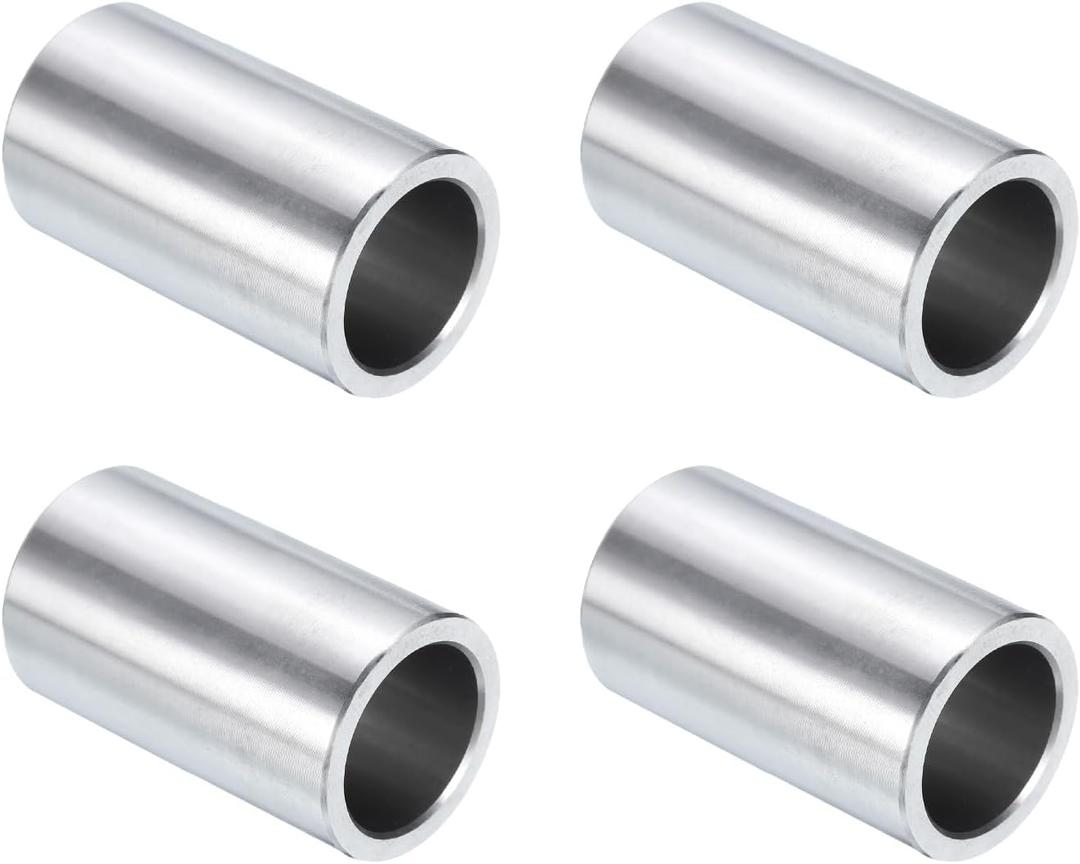 uxcell 4pcs Stainless Steel Spacer 3/4" Bore x 1" OD x 1-1/2" Length Screw Standoff Bushing Plain Finish Round Metal Spacer for 3/4 Screws Bolts and Rods