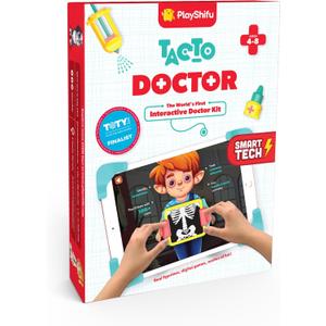 PlayShifu Doctor Kit for Kids  Tacto Doctor | Tech-Powered Pretend Playset with 12 Tools & 3 Games | STEM Learning Toy for Ages 410 | Roleplay Gift for Boys & Girls | Tablet Not Included