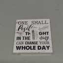 Inspirational Wood Box Sign Shelves Decor, One Small Positive Thought Can Change Your Whole Day Wood Block Sign Wall Decorate, Motivational Decoration For Home Office Desk Shelf