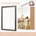 16x24 Frame, High Definition Plexiglass for 16x24 Poster Frame, Vintage 16 x 24 Picture Frame Rustic Distressed Pattern, Wall Mount Display, Brown 1Pack