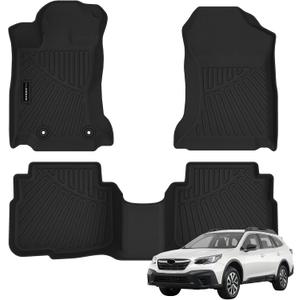 Auxko All Weather Floor Mats Fit for Subaru Outback 2020-2025 & Legacy 2020-2025 TPE Liners Accessories All Season Guard Odorless Floor Liner for Outback/Legacy 2025 2024 2023 2022 2021 2020 Black