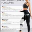 3 Pack Leggings for Women High Waisted - No See Through Tummy Control Cycling Workout Yoga Pants with Pockets Reg & Plus (White, XL)