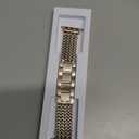 Metal Band Compatible with Apple Watch Bands for Women 40mm 41mm 42mm 38mm 44mm 45mm 46mm 49mm, Dressy Stainless Steel Link Bracelet, Designer Strap for iWatch Series 11/SE/10/9/8/7/6/5/4/3/2/1/Ultra (Starlight)