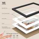 16x20 Black Picture Frame - Wood Frame with Tempered Glass, Displays 11x14 with Mat or 16 x 20 Photo, for Any Wall - Hang Horizontal or Vertical, 1 Pack