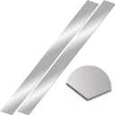 2 Pcs 304 Stainless Steel Sheet Metal Gap Filler Trim Strip (30"x 1.5"x 0.04" Thickness)Brushed Metal Finishing Sheet for Home Kitchen Tools