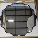 Round Wavy Mirror, 30 Inch Metal Frame Circle Mirror, Round Wall Mounted for Entryway, Bathroom, Vanity, Living Room, Black (30"L x 30"W)