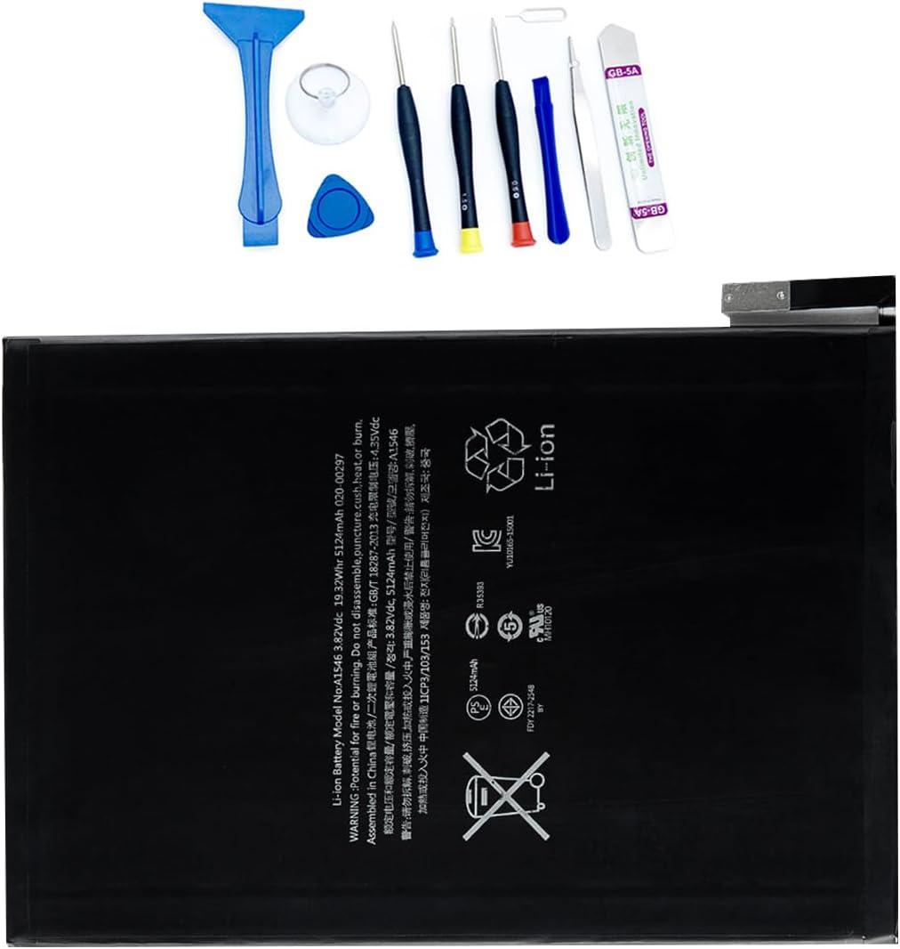 A1546 Battery Compatible with iPad mini 4 A1538 A1550 3.82V 19.32Whr 5124mAh with Installation Tool