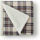 Eddie Bauer - Sherpa Throw Blanket for Couch 50x60 Ultra Soft Reversible Fleece & Plush Sherpa Blanket, Warm Cozy Plaid Throw Blanket for Sofa, Bed, Living Room, Cabin Decor