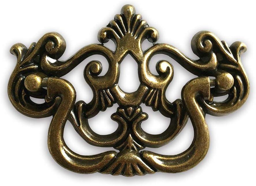 4-Pack 3" C-C Bail Drawer Pull Drop Dresser Pull Antique Bronze Swing Drawer Handle Vintage Style 3 Inches Hole Spacing 76mm (4)