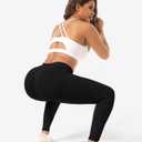 Leumaz Scrunch Butt Lifting Leggings for Women Gym Seamless Workout Leggings Mid Low Waist Tummy Control Yoga Pants (Black, S)
