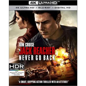 Jack Reacher: Never Go Back (4K UHD + Blu-ray + Digital)