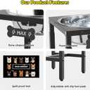 ADENGL 1.6 Gallon Elevated Dog Water Bowl for Large Dogs, 4-Height Adjustable (1318'') Raised Stainless Steel Bowl with Spill-Proof Mat & Sturdy Metal Stand, Easy-Clean Feeder for Indoor/Outdoor Use
