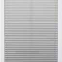 DEZ FURNISHINGS Cordless 1" Light Filtering Pleated Shade, Fabric, 30" W x 48" H, Silver Gray