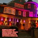 Dazzle Bright 8 Pcs Hanging Witch Hat Lights, 2 Pack Light Up Waterproof Halloween Decorations with Remote Control for Outdoor Garden Party Carnival Supplies Decor
