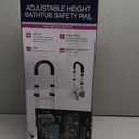 Adjustable Bathtub Safety Rail: Shower Grab Bar Handle for Seniors, Elderly, Disabled, Fits 3.1 to 6.7 Inch Tub Walls, Bathroom Safety Bars with Non-Slip Grip, Supports 300 lbs