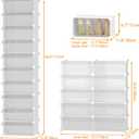 HOMIDEC Shoe Storage, 10-Tier Shoe Rack Organizer for Closet 20 Pair Narrow Shoes Shelf Cabinet for Entryway, Bedroom and Hallway