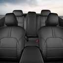 FREESOO Toyota Camry Seat Covers Full Set Custom Fit for Hybrid XSE,Hybrid XLE 2026 2025 Models, Premium Waterproof Leather Car Seat Protectors (Black)