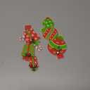 Amyhill 2 Pcs Christmas Table Decorations 5.9 Inch Wooden Xmas Centerpieces Red Green Gifts Box and Ball Ornaments Shape Christmas Signs Tabletop with Bells for Table Shelf Fireplace Holiday