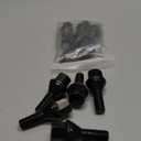 Jiiinmiiin M12x1.25 ONE-Piece Design Conical Seat Wheel Lug Bolts 20pcs ET Black Studs Set Shank Length 28mm, 19mm Hex Compatible with 2015-2022 Je/ep Renegade, 2018-2022 Compass, 2014-2022 Cherokee