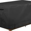 Patio Deck Box Cover Waterproof Outdoor Rectangular Storage Bench Cover 52L x 28W x 26H inch, Black