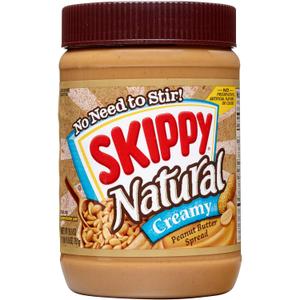 SKIPPY Natural Peanut Butter Creamy Spread, 26.5 oz Jar Exp DEC 23 26