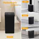 4 Gallon Bathroom Smart Touchless Trash Can for Kitchen Automatic Motion Sensor Rubbish Can with Lid Waterproof Narrow Small Garbage Bin for Kitchen, Toilet, Bedroom, RV(Black,Battery)