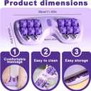 Portable Double Foot Massage Roller Three Massage Techniques & Dual Foot Acupressure Therapy, Relieves Plantar Fasciitis Pain,Tight Muscles Sore Feet, for Home Office Use (Purple)