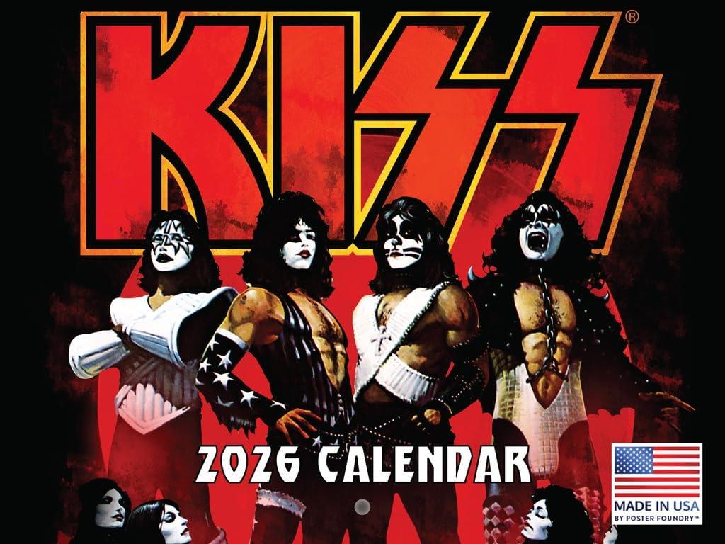 KISS Calendar 2026 Music Band Merchandise Monthly Wall Calender 12 Month | American Made In The USA