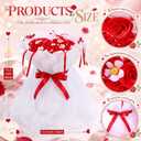 Capoda 32 Preserved Roses Bouquet for Her Heart Shaped Forever Red Flowers, Measuring 17.3 x 13.4 inches / 44 x 34 cm