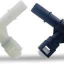 Heater Core Hose Connector, Heater Core Hose Tee Connector Compatible with Chevy 2000-2014 Tahoe Suburban Yukon, 2007-2014 Silverado Sierra, 2002-2014 Escalade, 2008-2009 H2 (Pair) (Oulet+Inlet Hose)