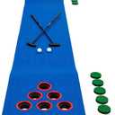 Premium Golf Pong Game Set – Includes Carry Bag, Putting Mat, 2 Adjustable Putters, 2 Golf Balls, 2 Bases, 12 Hole Covers - Fun Backyard Party Game, Standard