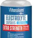 Vitassium Extra Strength Electrolyte Capsules - 750mg of Sodium for The Management of POTS and High Sodium Diets, Unflavored - 200 Salt Pills (Size 00) (Best By: 10/2028)