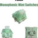 35Pcs FEKER Monophonic Green Mint Switches Mechanical Keyboard Accessories Linear 42g Cherry Mx 5Pins Hotswappable Customized Pre Lubed