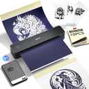 iDPRT Tatto Printers MT660& Ten Sheet Tattoo Paper, Thermal Bluetooth Printer Wireless for Travel, Inkless Printer Compatible with iOS, Android, Laptop