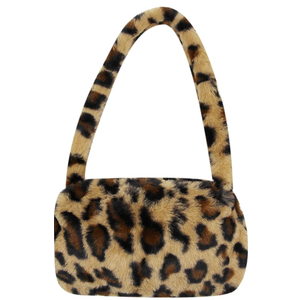 Girls Women Shoulder Clutch Purse Underarm Bag Fluffy Fuzzy Faux Fur Mini Cute Tote Handbag