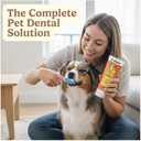 Jasper Dog Tooth Brushing Kit and Dog Toothpaste Kit 360 Dog Toothbrush Enzymatic Plaque Remover Improves Bad Breath Natural Pet Toothpaste Dog Toothbrush and Toothpaste 2 oz Chicken Flavor