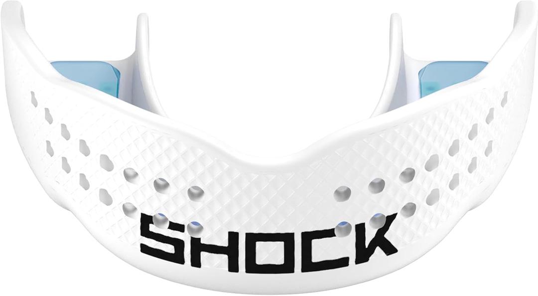 Shock Doctor Sports Mouth Guard, Breathable Low Profile Custom Fit, Basketball, Football, Lacrosse, Hockey & More (White)