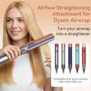 Airflow Attachment Compatible with Dyson Airwrap, Hair Smooth Attachment for Airwrap HS01 HS05 HS08, Hair Straightener Replacement Part No Heat Damage Smooth Finish Styling Tool Copper