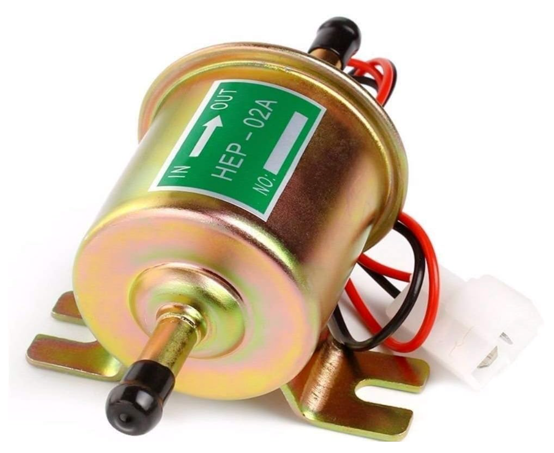 Electric Fuel Pump, 12V Low Pressure Inline Universal Fuel Pump
2.5-4 PSI, HEP-02A, for Lawn Mowers, Generators, Gasoline and Diesel Engines