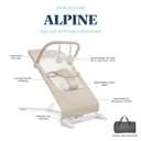 Baby Delight Alpine Deluxe Portable Bouncer, Infant, 0-6 Months, 100% GOTS Certified Cotton Fabrics, Organic Oat