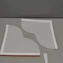 Spidfee Shower Splash Guard Kit, Large Splash Guards for Bathtub Waterproof Self-Adhesive Shower Corner Guards to Keep Water in Shower or Bath, Pack of 2 (9.25 x 9.25 inches) (White)