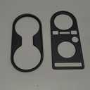 ABS Central Gear Shift Panel Cover Center Control Water Cup Holder Cover Trim Center Console Gear Shift Panel Cover Compatible with Genesis GV70 2026 [PE] Accessories (Wood Grain Style)