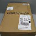 Potty Training Toilet, Realistic Potty Training Seat, Toddler Potty Chair with Soft Seat, Removable Potty Pot, Toilet Tissue Dispenser and Splash Guard, Non-Slip for Toddler& Baby& Kids (Purple, Pink)