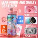 JMMICO Decorate Your Own Water Bottle Kits for Girls Age 4-6-8-10 (Stainless Steel),Unicorn Crafts Kits, Foil Arts and Crafts Gifts, Easter and Birthday Gifts for Girls