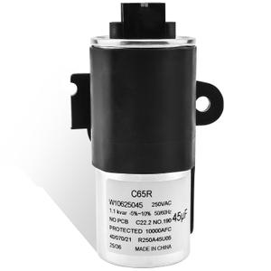 W11158830 W10625045 Washer Capacitor 45F Compatible with Whirlpool Amana maytag Roper WTW4815EW0 WTW4800BQ0 WTW4816FW1 etc washers (Some Models), Replace Number: W10390451 W10866249 WPW10625045 etc