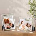 Giftgarden 5x7 Picture Frames Modern 5 by 7 Inch Glass Picture Frame Friends Gifts for 5x7 Photos Display, Pack of 2