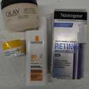 Olay Night Cream, La Roche-Posay Tinted Mineral Sunscreen, StriVectin Tightening Neck Cream, Neutrogena Retinol Moisturizer