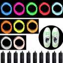 Tuanse 10 Pack EL Wire 9.8 ft LED Wire Lights with Battery Pack Portable Neon Lights Cuttable Glowing Strobing Electron Luminescent LED for Party DIY